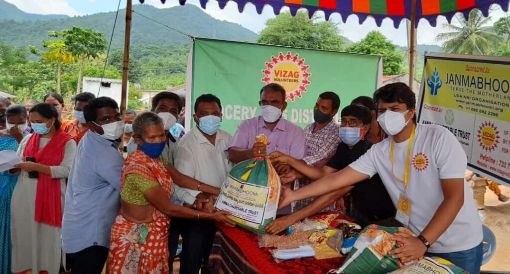 groceries distribution with gvmc for COVID-19-Ongoing Charity Campaign - Visakhapatnam